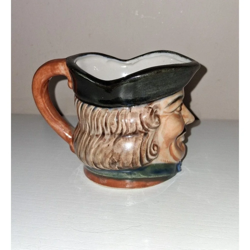 Vintage Occupied Japan Toby Character Jug Mini Pitcher 3.25